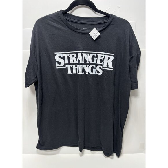 Stranger Things Netflix T-Shirt Black Mens Large Official Tee Brand New - Picture 1 of 5